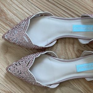 Sparkling nude/champagne Flats